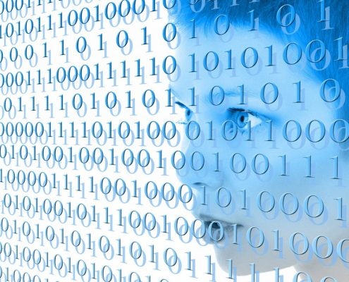 zeroes and ones with a person looking at the web security misunderstandings